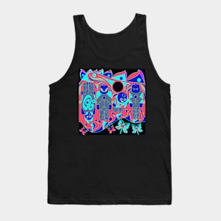 the brick scheme in totem ecopop tribal art with soccer and toys Tank Top